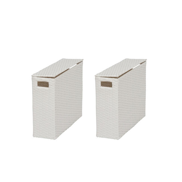 【ベルメゾン】ラタン風樹脂のトイレットペーパーボックス 