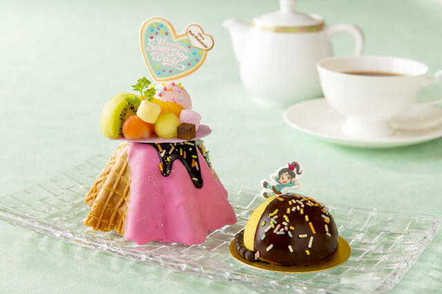 ハイピリオン・ラウンジ　ディズニー・パルパルーザ“ヴァネロペのスウィーツ・ポップ・ワールド”ケーキセット　前期