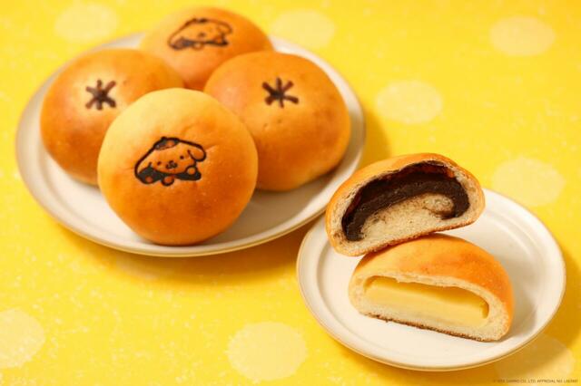 ポムポムプリンのまんまるクリームパン プリン風味&チョコ風味【パステル×ポムポムプリン2026】