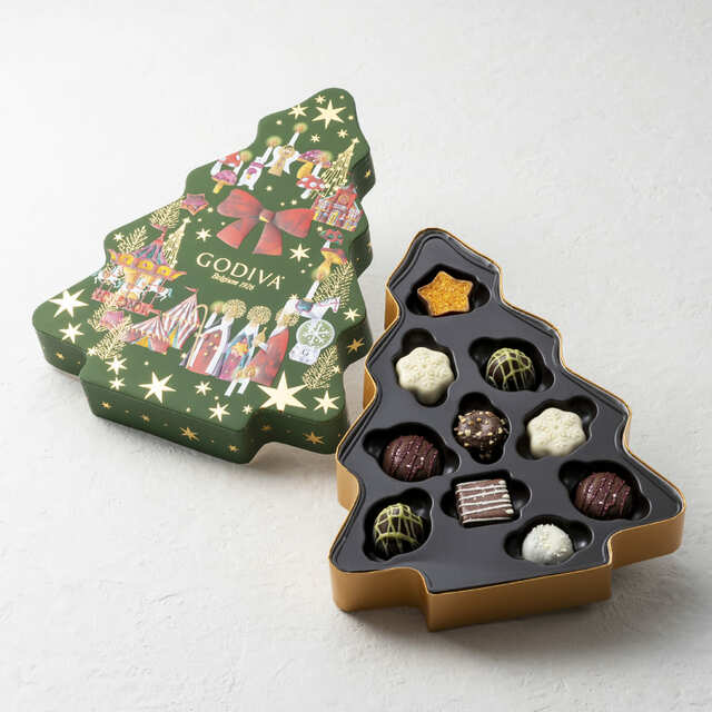 【ゴディバ】「ゴディバ ウィンターワンダーズ ツリー セレクション 10粒入」4,860円