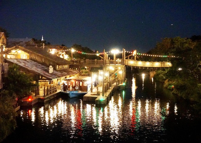 蒸気船の乗り場と「プエンテ・アル・テンプロ」