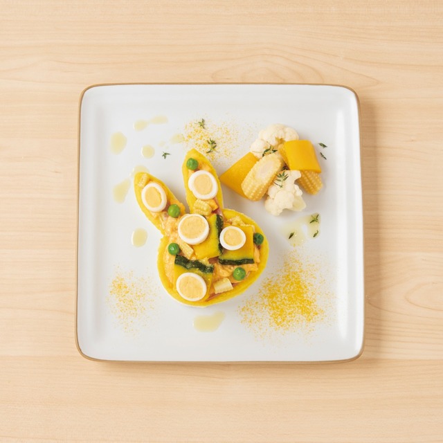 スクランブルエッグとかぼちゃのサンドイッチ