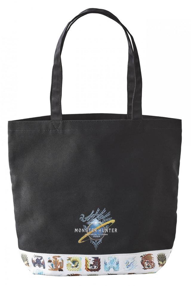 トートバッグ/底にはモンスターアイコン、背面にはパークオリジナルロゴをプリント
