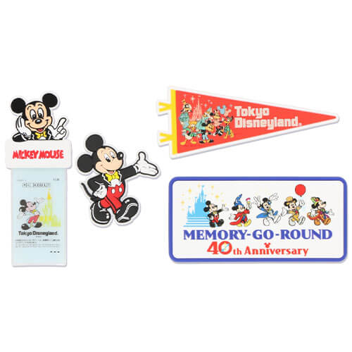 デコレーションマグネットセット 3,200円|サイズ:縦約4~10×横約3~10cm、4個セット|東京ディズニーリゾート40周年“ドリームゴーラウンド”「MEMORY-GO-ROUND」グッズ|発売日:2023年6月13日(月)|販売店舗:東京ディズニーランド「グランドエンポーリアム」、東京ディズニーシー「エンポーリオ」