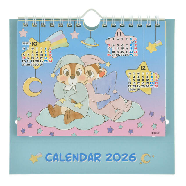 チップ&デール 卓上カレンダー ポップアップ Costume CALENDAR&ORGANIZER 2026 2,200円