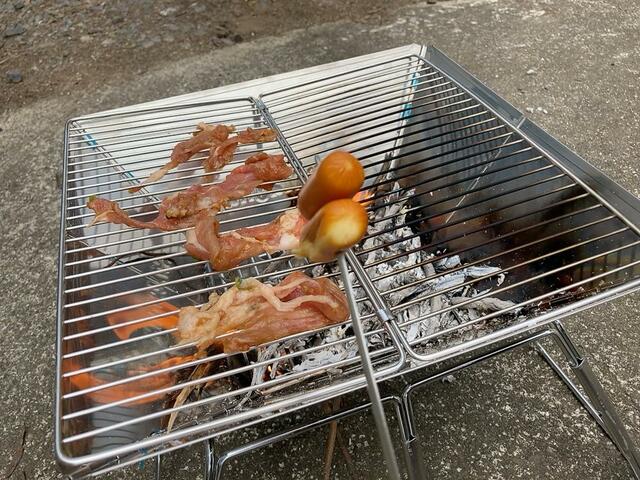 【ワークマン 折り畳みBBQグリル】家族でのBBQにも