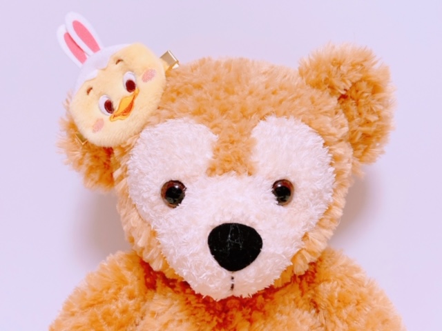 Sサイズダッフィーにクリップ装着例