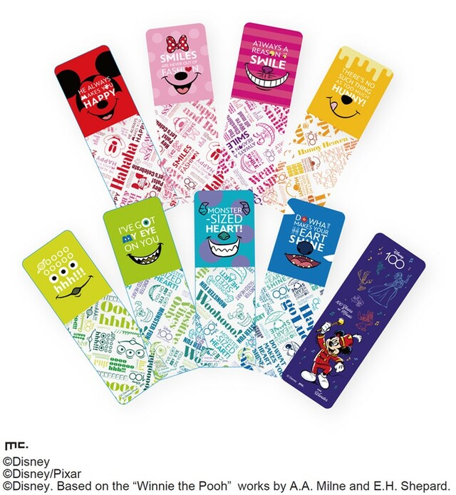 ディズニー100周年限定デザイン クリアしおり 各220円