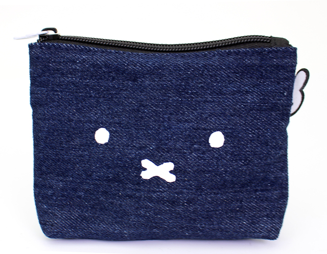 【ミッフィー】帆布ポーチS　フェイスデニムブルー
