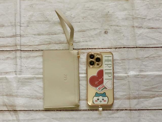 パスケースとiPhone13Proを並べてみました