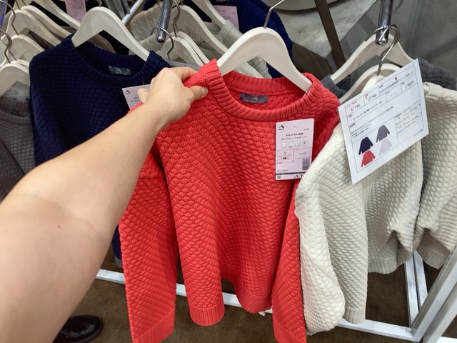 【ワークマン SOLOTEX®使用ポップコーンプルオーバー】カラーはオフホワイト、レッド、グレー、ネイビーがありました