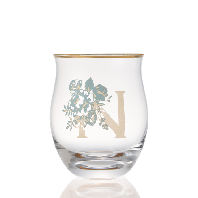 フラワー イニシャル グラス