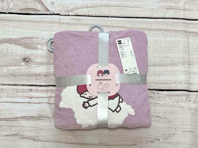 【GU（ジーユー）】パイルパーカセット(長袖&ショートパンツ) LITTLE TWIN STARS (Sanrio)／税込2,990円