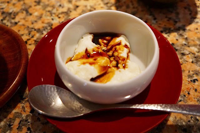 鮨 竹半 若槻（恵比寿）　デザート（そばの実のブラマンジェ）