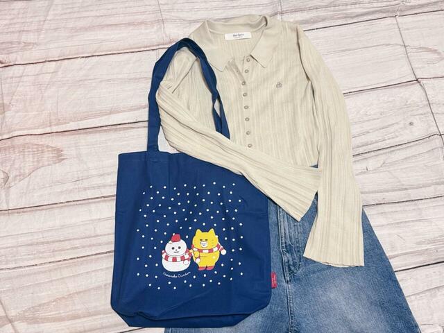 【kodomoe12月号付録 ノラネコぐんだん おおきなトート】デニムコーデに合わせるとかわいい♪