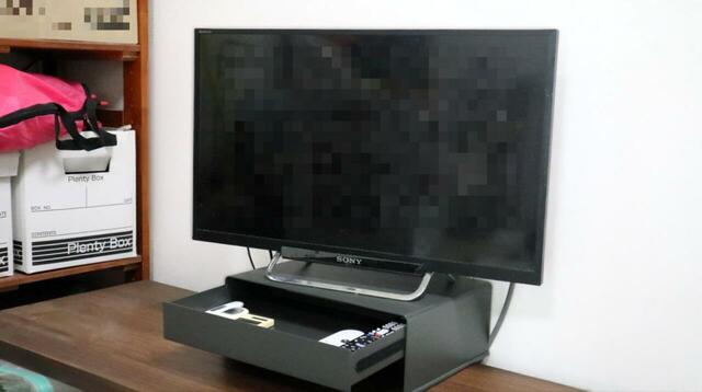 【無印良品 スチールモニタースタンド 引出付】24インチのテレビ台にもぴったりでした！