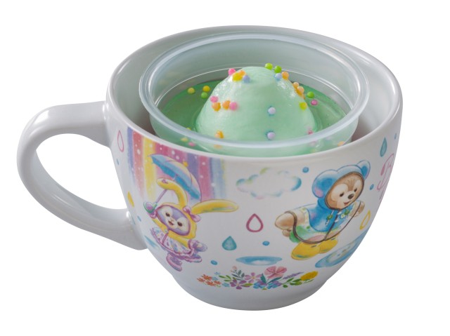 「ダッフィー＆フレンズのビューティフル・レイニーデイズ」ヨーグルトムース＆ライムゼリー、スーベニアカップ付き