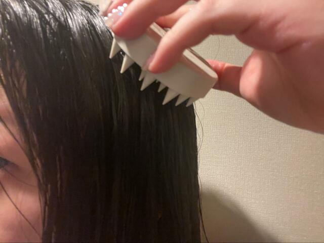 【ETVOS(エトヴォス) リラクシングマッサージブラシ】乾いた髪にも使える◎