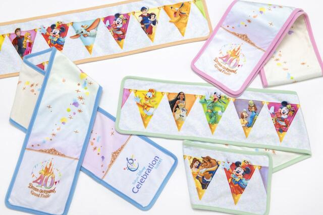 東京ディズニーセレブレーションホテル 「東京ディズニーリゾート 40 周年“ドリームゴーラウンド”」グランドフィナーレ オリジナルグッズ付きプラン オリジナルフリースマフラー4種