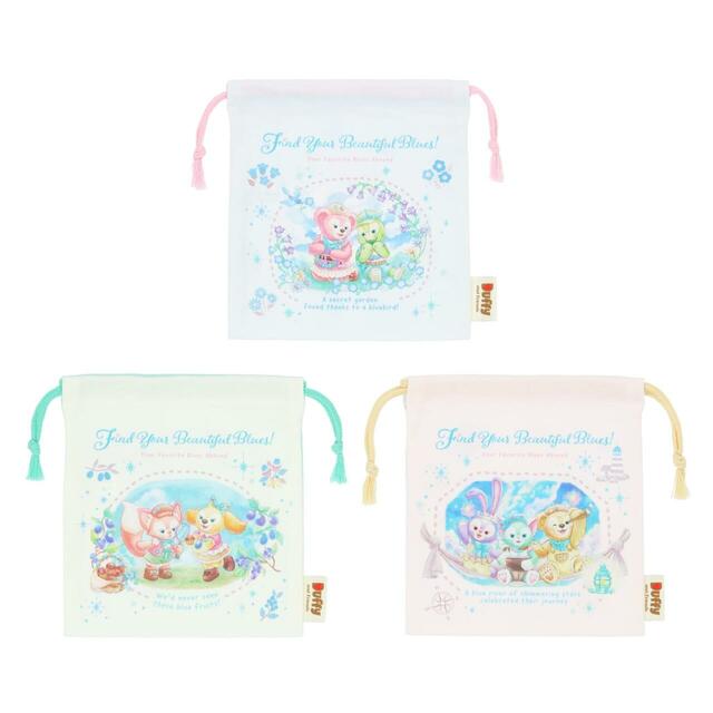 きんちゃくセット 2,800円|東京ディズニーシー「ダッフィー&フレンズのファインド・ユア・ビューティフル・ブルー!」グッズ|発売日:2026年7月7日(火)