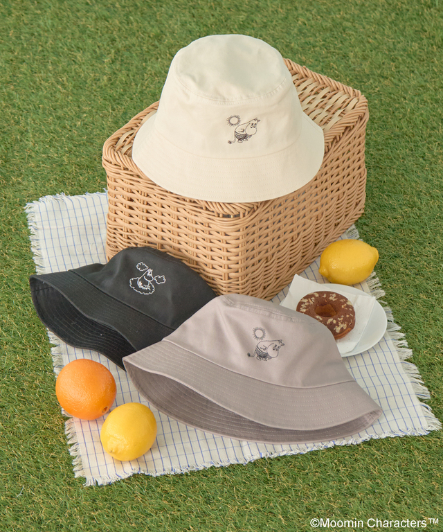 【WEB限定】「MOOMIN UVカットバケットハット」（カラー：Beige/Charcoal Gray/Black）価格：￥3,990