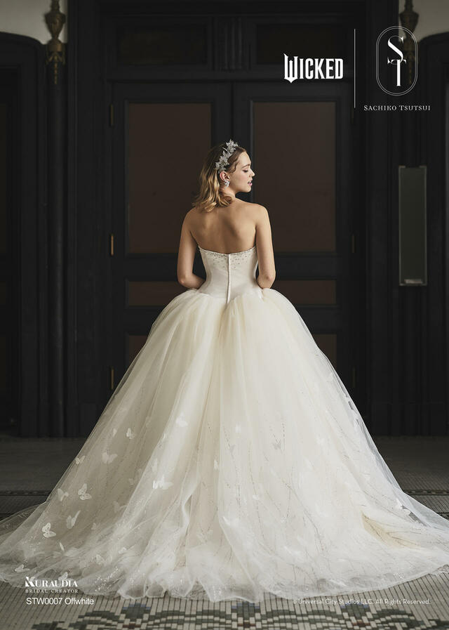【クラウディア】『ウィキッド』新作ウェディングドレス「WICKED｜SACHIKO TSUTSUI」　STW0007_Offwhite