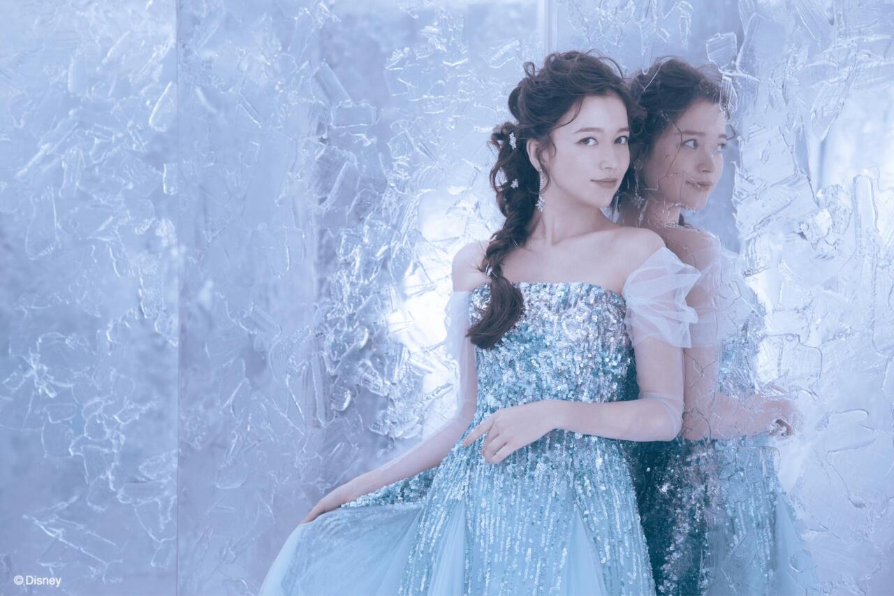 ディズニー結婚式】美麗すぎ「ディズニードレス」でウェディングフォト