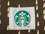ポケットには、スタバでおなじみのサイレンロゴのプリントタグ付き