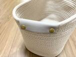 【デコホーム バスケット レギュラー】持ち手にはレザー風の素材を使用