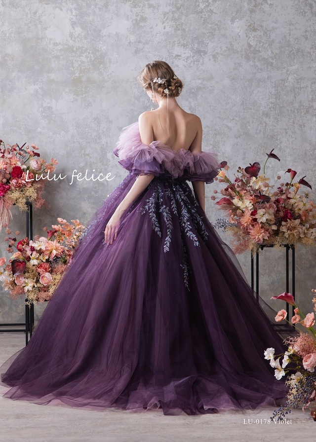 【クラウディア】「Lulu felice（ルル・フェリーチェ）」新作ウェディングドレス｜LU-0178_Violet