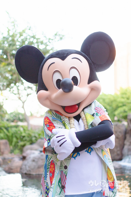 「マカヒキ」のキャラクター・ブレックファストでグリーティングできる、ミッキーマウス