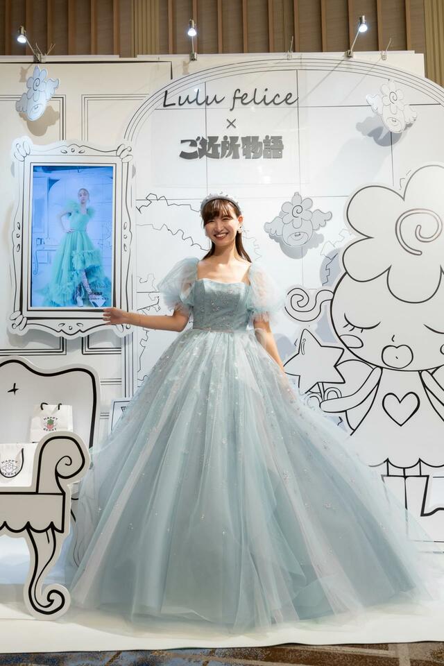 「Lulu felice×ご近所物語」新作ウェディングドレス　LU-1009_BlueGreen