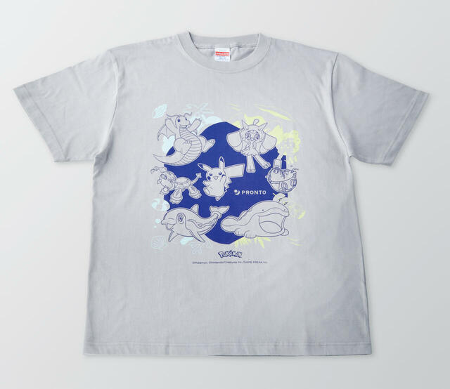 「ポケモンオリジナルTシャツ」＜価格：3,850円＞【【PRONTO×ポケモン】“ピカチュウのマンゴーミルク”や“カイリューのパスタ”夏限定メニューが今年も登場！】