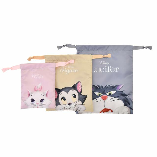 マリー おしゃれキャット、フィガロ、ルシファー 巾着 セット DISNEY CAT DAY 2024 3,000円