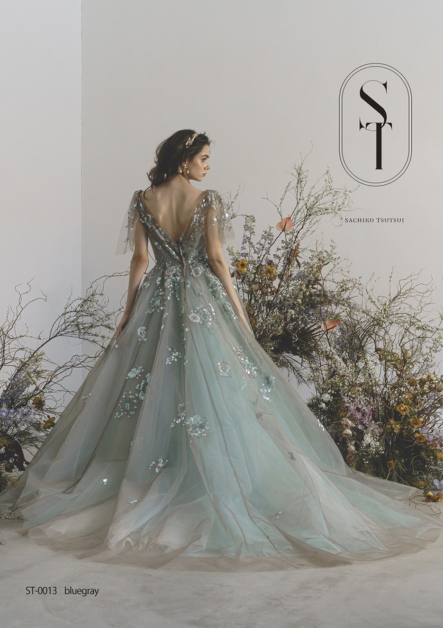「ST」新作ウェディングドレス ST-0013_Bluegray