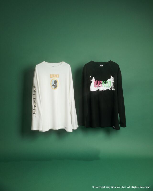【Green Parks】映画『ウィキッド 永遠の約束』の公開記念コレクション|グラフィックロンTEE|¥5,940|2026年3月6日(金)より全国のGreen Parks店舗およびECサイト「STRIPE CLUB」にて発売