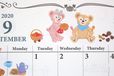 2020年ダッフィー&フレンズのカレンダー（壁掛けタイプ）