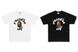 BAPE® X DISNEY STITCH AND FRIENDS COLLEGE TEE COLOR: WHITE, BLACK ￥14,300- (税込)【BAPE® × STITCH】