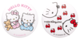 F賞缶バッジ SET（全8種）【Happyくじ『HELLO KITTY 50th〜ハッピーアニバーサリー★〜』】