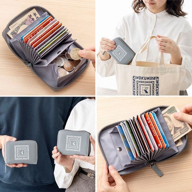 【『KINOKUNIYA カードがたっぷり入ってポイ活がはかどる ミニ財布BOOK』（宝島社）】小銭は取り出しやすく、お札も折らずに入れられる！