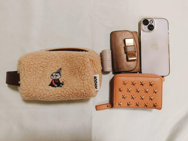 お出かけミニバッグとしても【SPRiNG(スプリング)2023年11月号付録：MOOMIN リトルミイの刺しゅうがかわいいボアポーチ】