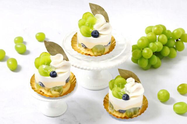「シャインマスカットのショートケーキ プリンセス」＜750円（税込）＞【「パティスリーピネード」から、国産のシャインマスカットを使用した秋スイーツが登場】
