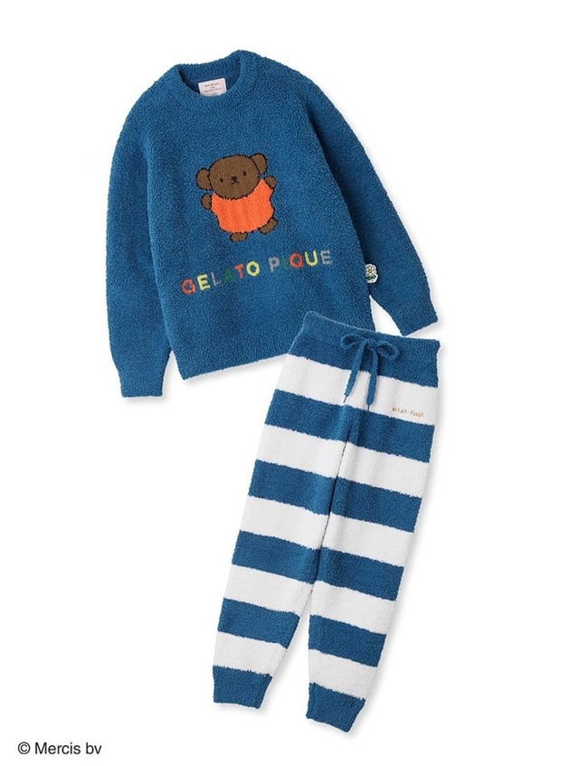 【gelato pique×ミッフィー】「【Dick Bruna】【JUNIOR】 ベビモコジャガードプルオーバー&ロングパンツセット」￥15,180　※オフィシャルオンラインストア / 表参道ヒルズ店 のみ発売