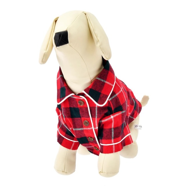プルート ペット用コスチューム(S) 小型犬用 シャツ風 チェック柄 クリスマス 4,180円