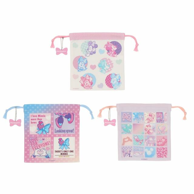 きんちゃくセット 2,400円｜東京ディズニーランド「ディズニー・パルパルーザ“ミニーのファンダーランド”」スペシャルグッズ｜東京ディズニーリゾート40周年“ドリームゴーラウンド”｜発売日：2024年1月9日（火）｜販売店舗：東京ディズニーランド「ディズニー＆カンパニー」