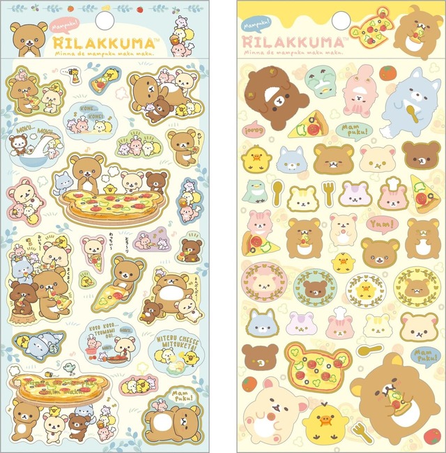 【リラックマ / みんなでまんぷくまくまく】シール　各220円