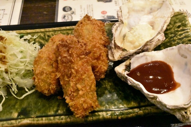 大粒のカキフライ