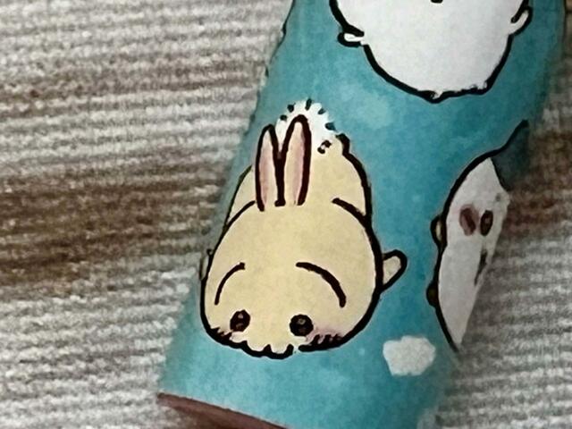 珍しい角度のうさぎ。かわいいです♪