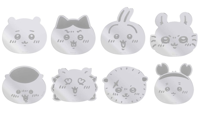 【ちいかわらんど　TOKYO Station】東京みやげ トレーディング　おかおミラーステッカー 　(ブラインド)(8種) 単品　440円(税込)/BOX　3,520円(税込)