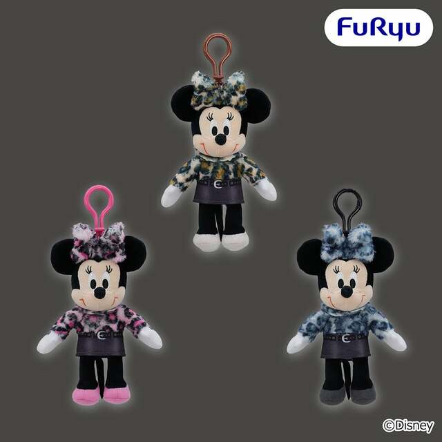 『ミニーマウス ギャルっぽレオパード くりっぴぃぬいぐるみ』 (全3種類)